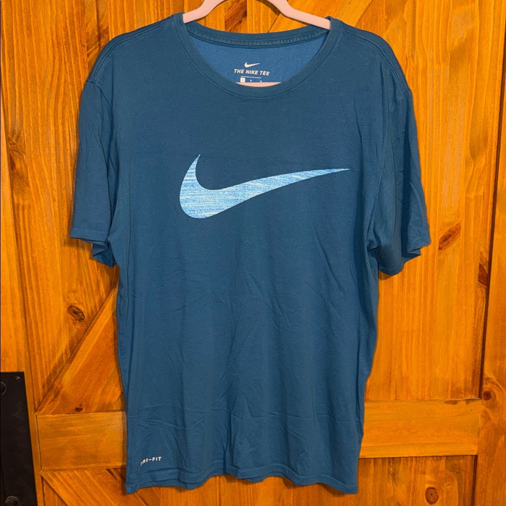 Blue Short-Sleeve Swoosh Tee
